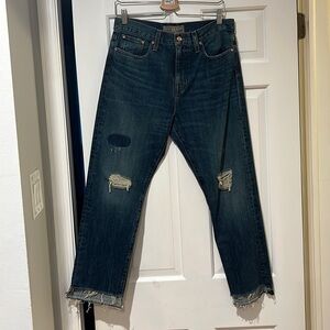 Point Sur Denim - J. Crew- cropped step hem high rise crop jeans